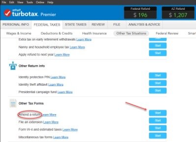 turbotax transfer return