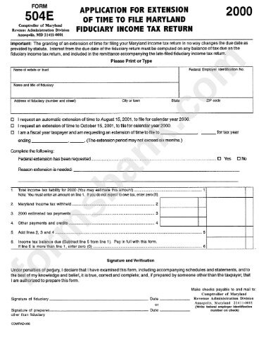 fiduciary tax return
