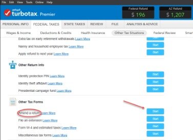 turbotax change product