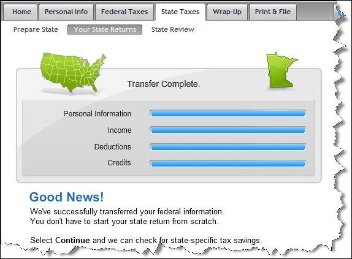 turbotax transfer return