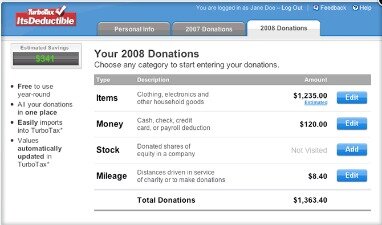 turbotax donation